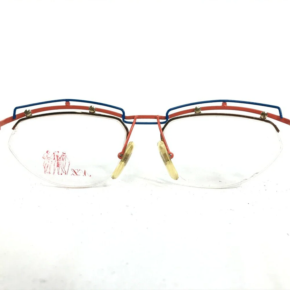 Nouvelle Ligne SWING 23 02 Eyeglasses Frames Blue Orange Round Oval Wire Rim 135